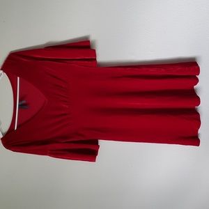 Red velvet dress